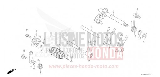 BARILLET DE SELECTION CBF125MEFT de 2026